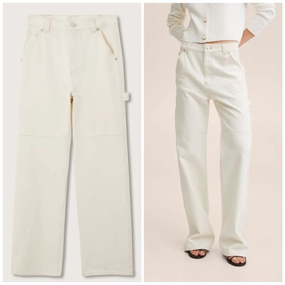 Mango Denim - Mango Cargo Denim Jeans Pants New